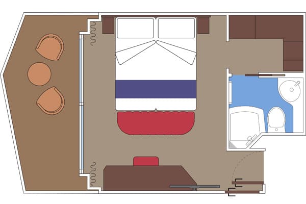 Каюта «С балконом Deluxe Fantastica (PR2)» — лайнер «MSC World Europa», фото 2