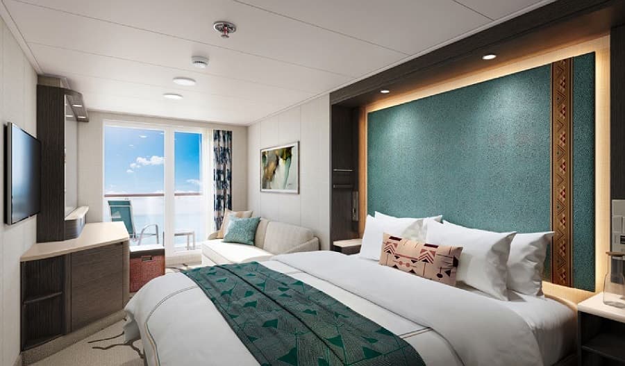 Каюта «С балконом Oceanview stateroom with balcony (BC)» — лайнер «Aroya»